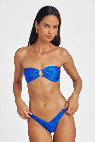 Shelby Bandeau Top / Reef Blue