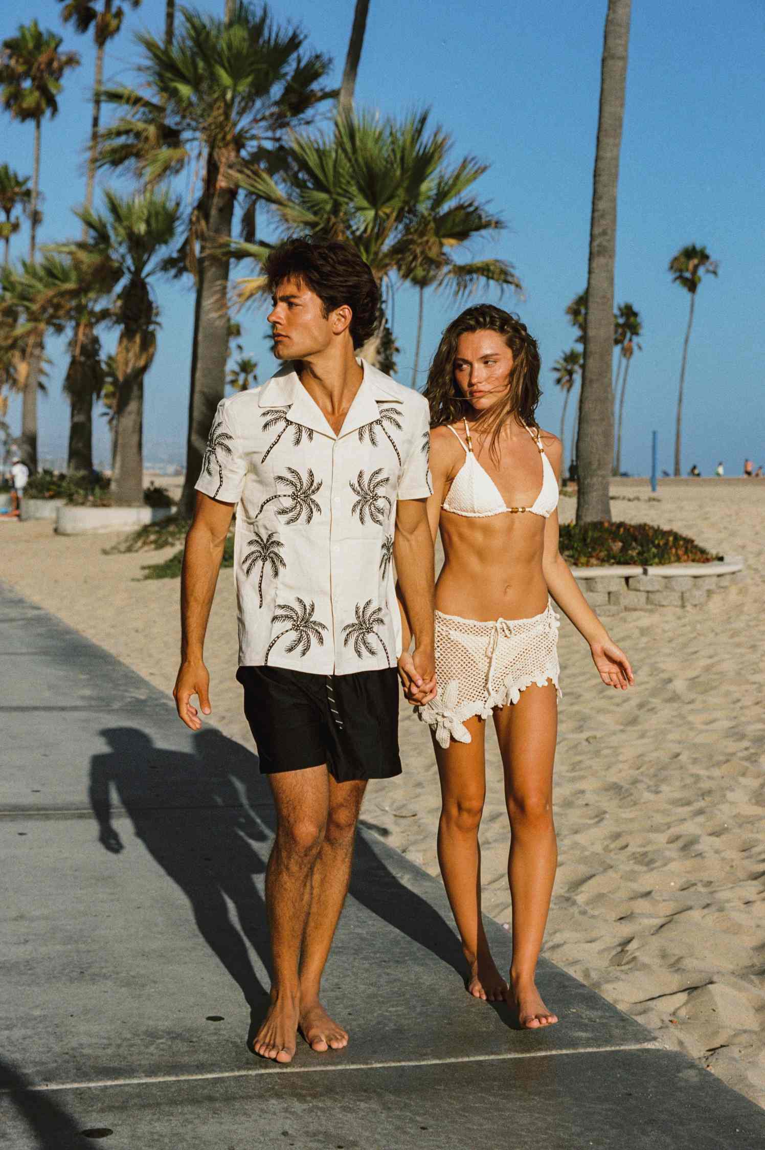 Classic Polo / Embroidered Palm Trees FINAL SALE
