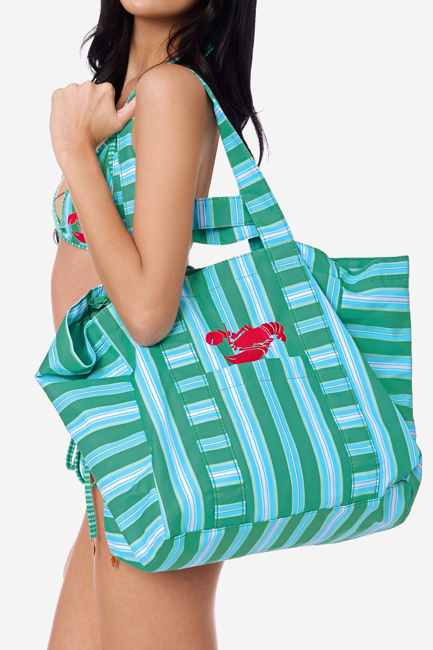 Market Tote Bag / Good Catch Stripe