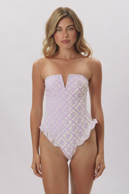 Lily Ruffled One Piece / Lavender Tea FINAL SALE