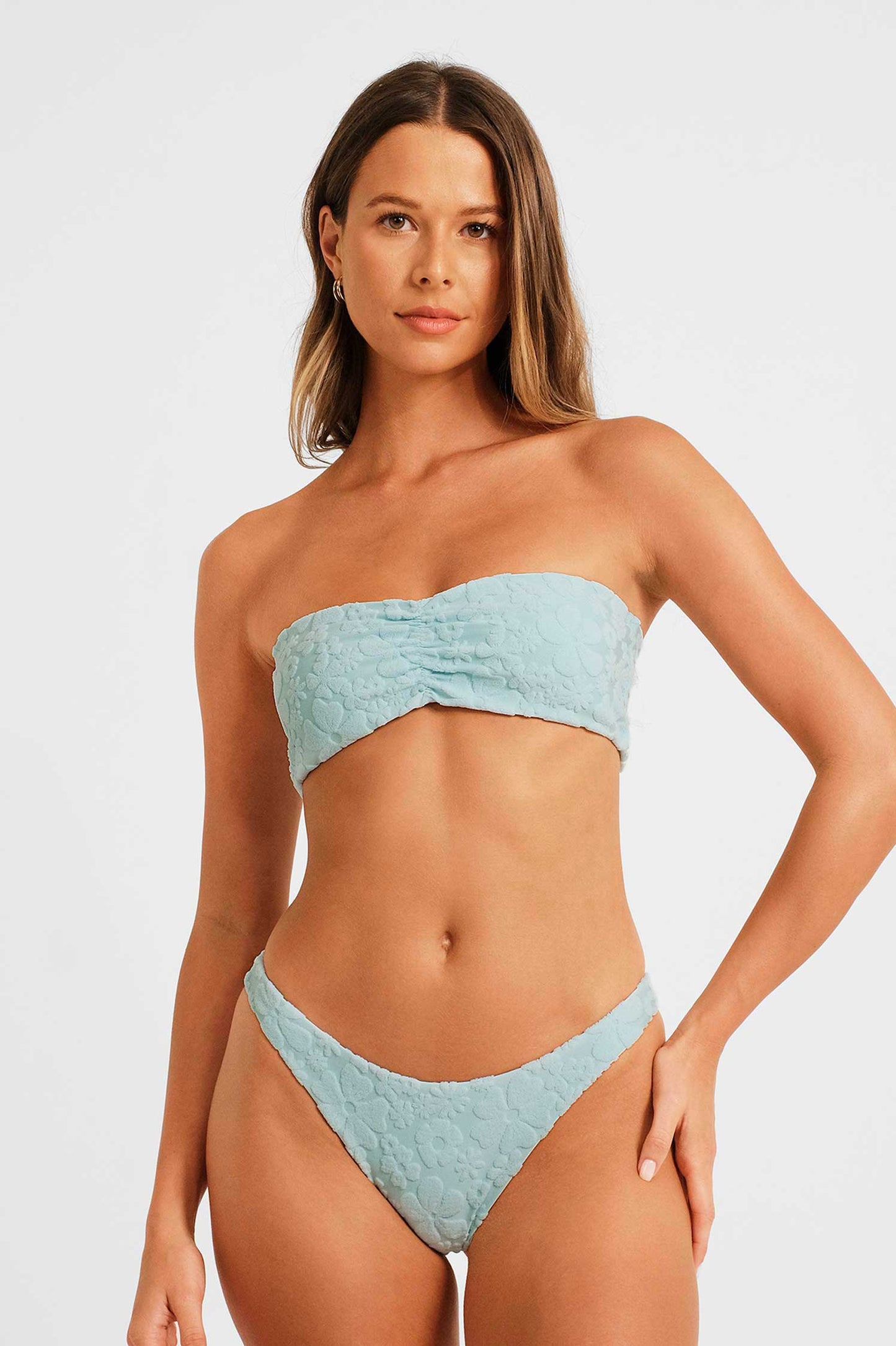 Palmo Thong Cheeky Bottoms / Sugar Jacquard FINAL SALE