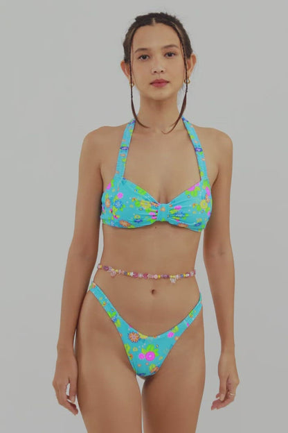 Courtney Bow Front Top / Blue Daiquiri FINAL SALE